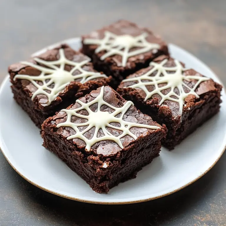Spider Web Brownies