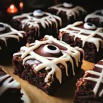 spooky mummy brownies