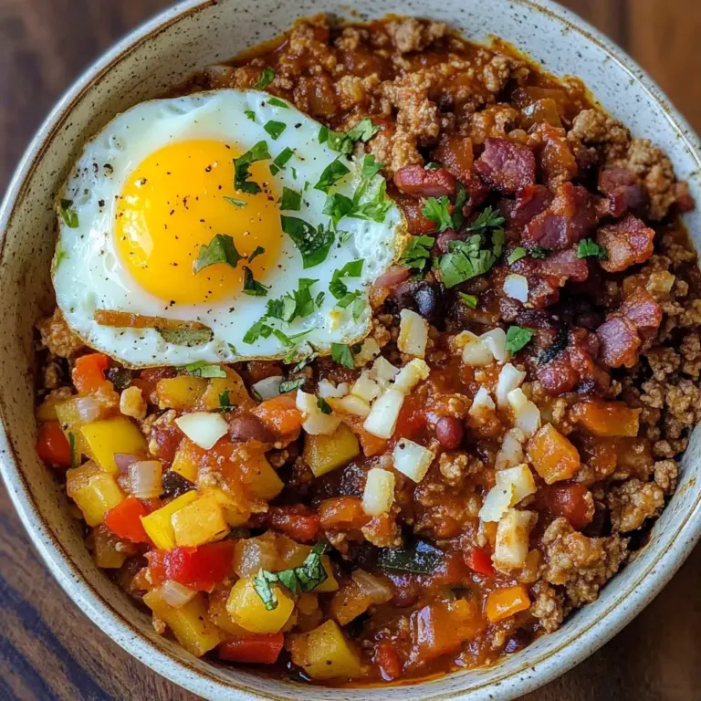 Breakfast Chili and Eggs