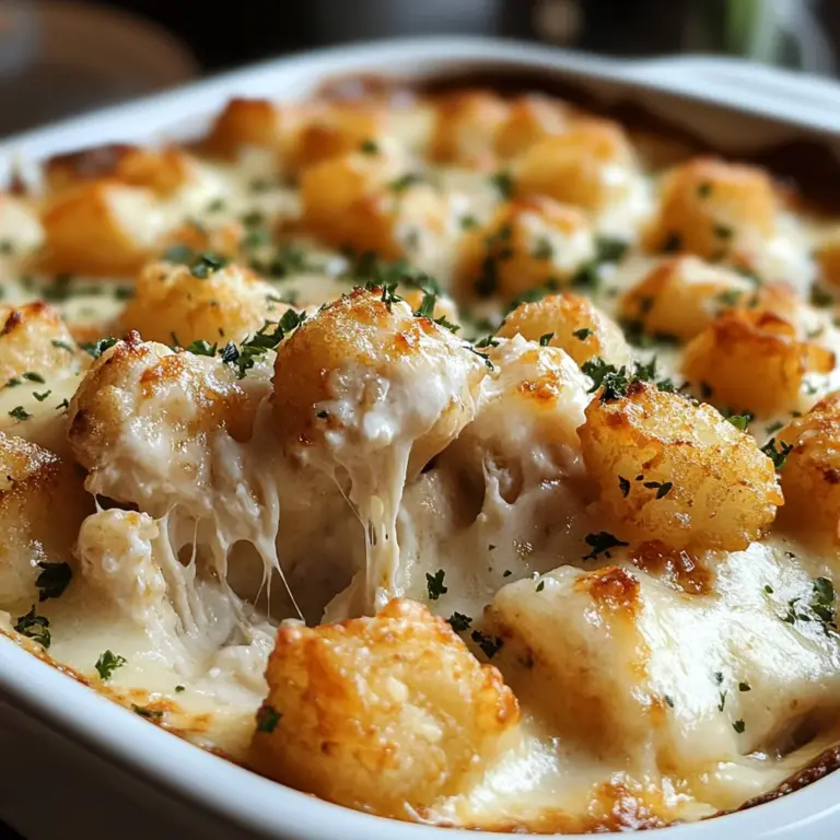 Chicken Alfredo Tater Tot Casserole: A Cozy, Comforting Dinner