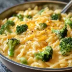 Creamy One-Pot Broccoli Cheddar Orzo