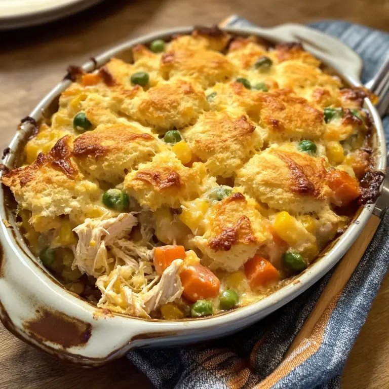 Easy Chicken Cobbler Dinner Casserole