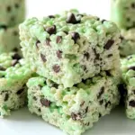 Mint Chocolate Chip Rice Krispie Treats