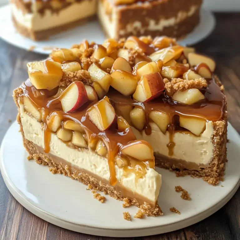 Salted Caramel Apple Pie Cheesecake
